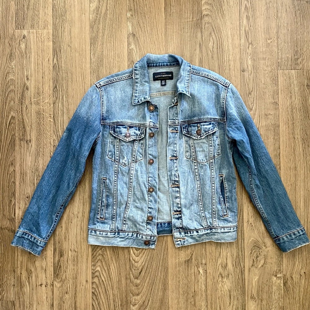 Lucky Brand the Tomboy Trucker Denim Jacket Small